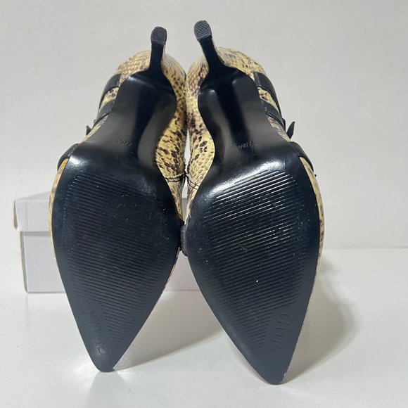 Guess Snake Printed Pointed Toe Stiletto Heel Multi Tone Ankle Boot, Sz 7.5 M - Picture 11 of 16